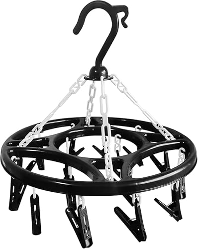 Varal de Plástico Suspenso Com Gancho Giratório 20 Prendedores Para Meia Calcinha Cueca Cores Sortid