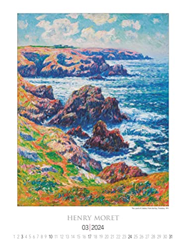 Monet to Klee 2024 Picture Calendar 42 x 56 cm Art Calendar Wall Calendar Painting Alpha Edition, White, Klein - Image 4