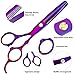 Professional Hair Cutting Scissors Sets Stainless Steel Barber Hairdressing Scissors Multifunctional Salon Thinning Scissors Straight Shears Tools Gifts for Mom Dad Friends (Purple)