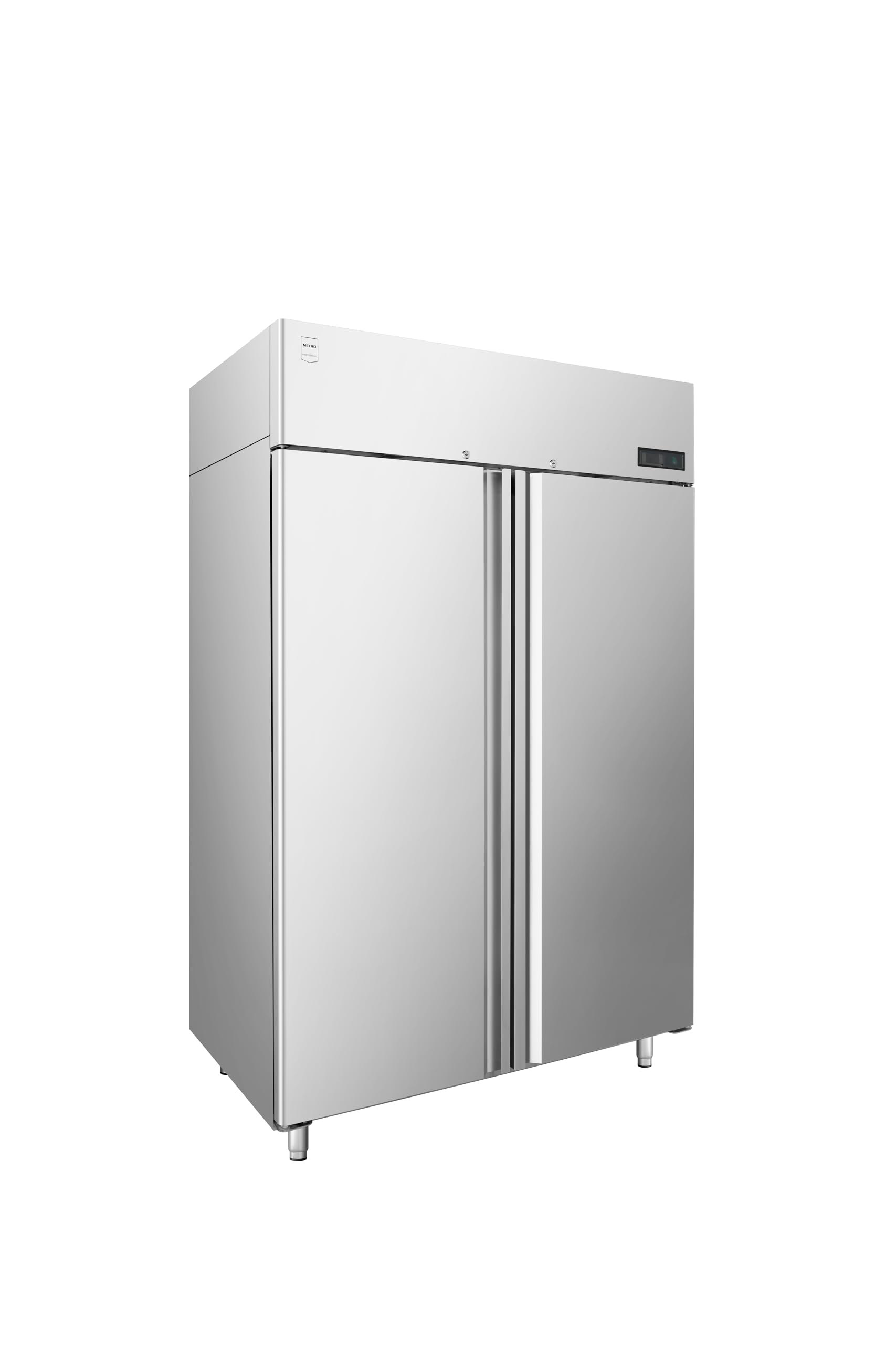 METRO Professional Refrigerador Comercial de Dos Puertas GRE21400, Plateado, Acero Inoxidable, 955 L, con Iluminación LED