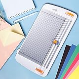 JADEKEEI A4 Paper Trimmer for Craft Paper, Photo, Laminated Paper, Card, Metallic Design, 12 Sheets Cutting Capacity, Stainless Steel Cutter, Folding Ruler, Centimeter and Inch SCA