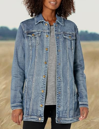 Tribal Womens Comfort Denim Jacket3