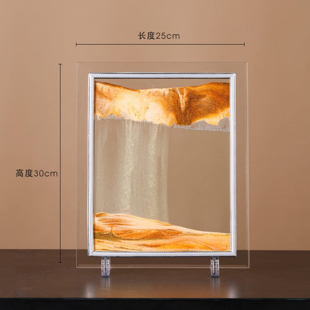 Sablier Minuterie, D Minuteur De Sable En Verre Pour Sables Mouvants, Artisanat De Peinture De Sable Liquide Doré Moderne, Sablier En Verre Pour Salon, Chambre À Coucher, Bureau, Ornement De Bureau