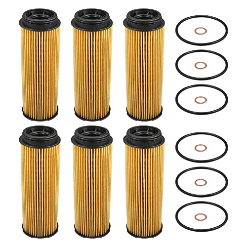 X AUTOHAUX 6 Pcs Engine Oil Filter Replacement 11-42-7-826-799 Oil Fuel Filter for BMW 740i Base 3.0L L6 - Gas 2022