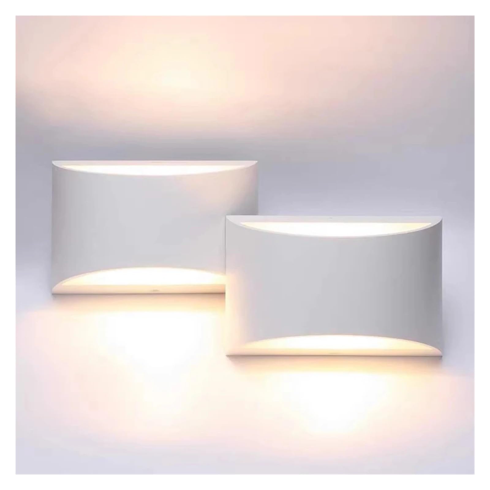 KUNYOS Aluminum LED Wall Light Indoor Bedroom Living Room Modern Simple 6W White Black Lamp Lighting Fixture(White lamp Body,Warm White (2700-3500K))