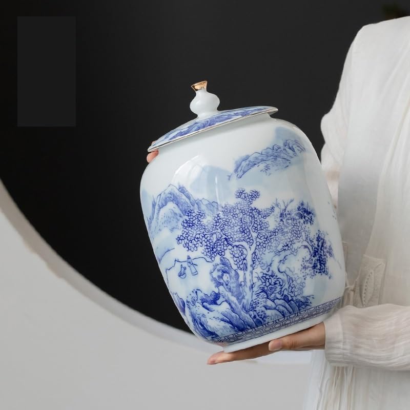 Pojemniki na herbatę do herbaty luźnej, ceramiczne, duże, hermetyczne, do przechowywania w gospodarstwie domowym, puszki na kawę, herbatę, przyprawy i inne ceramiczne, hermetyczne puszki na herbatę,