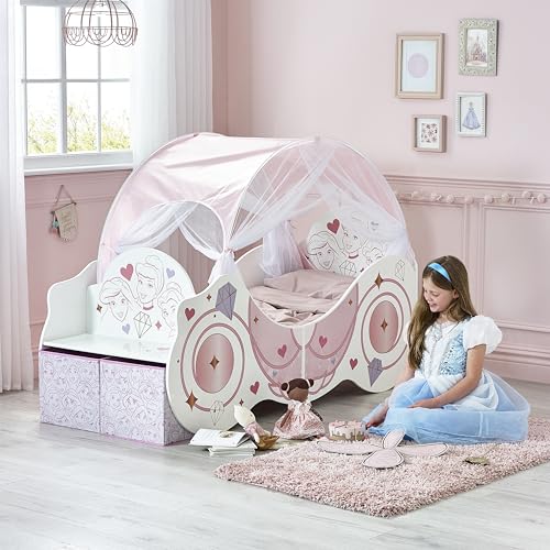Disney Lit pour Tout-Petits : Construction Robuste en Bois d'ingénierie, côtés protégés, Lattes en Bois, s'adapte aux Matelas de 140 cm x 70 cm (Matelas Non Inclus)...