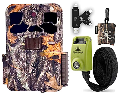 Browning Spec Ops Elite HP4 Trail Camera with Card Reader, Steel Reinforced Strap, and Spudz Microfiber Cloth Screen Cleaner