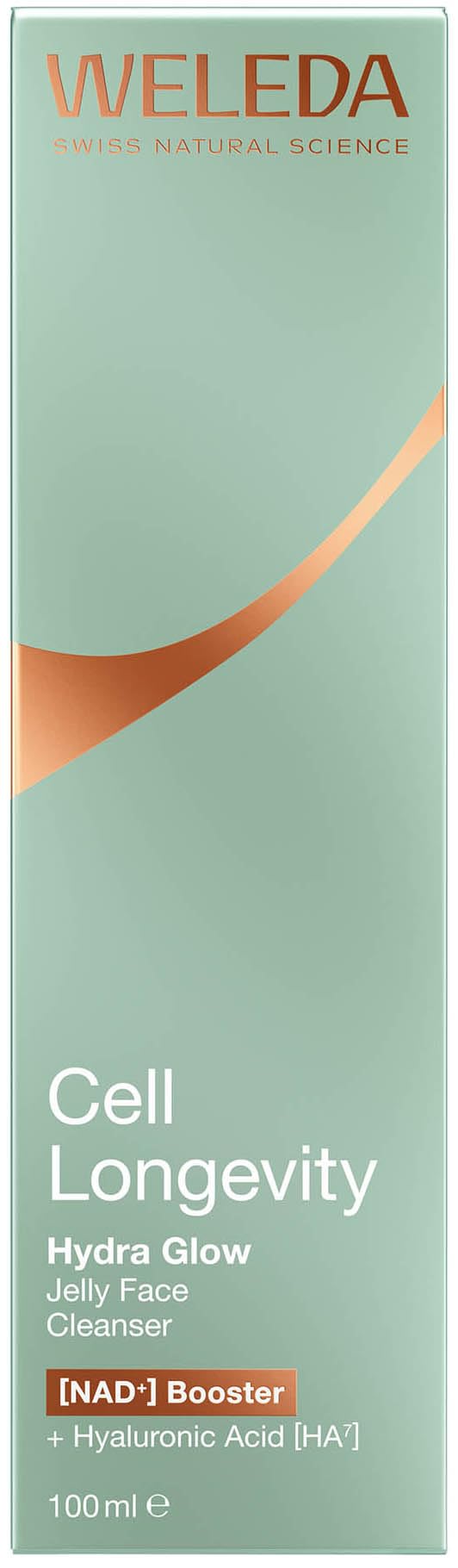 WELEDA Cell Longevity Hydra Glow Jelly Face Cleanser - Gesichtsreinigung mit [NAD⁺] Booster & Hyaluronsäure reinigt die Haut & spendet Feuchtigkeit (Naturkosmetik, vegan, 100ml)