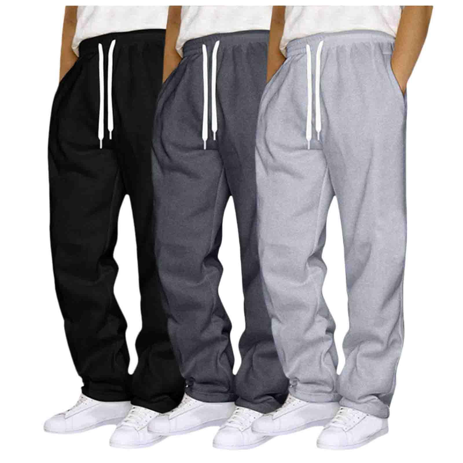 Genérico Pantalon Chandal Hombre Bolsillos Cintura Elástica con Cordón Y Bajo Pantalon Jogger Hombre Pantalones De Entrenamiento para Gimnasio Pantalones Deportivos para Correr Y Trotar