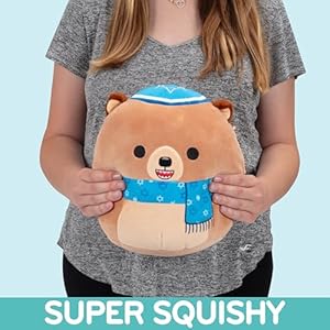 Squishmallows 10 Stokely The Jewish Passover Seder Teddy Bear wStar of David Scarf Official Licensed Plush Collectible Soft Squishy Bear Stuffed Animal Toy Gift for Kids Girls Boys