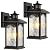 2 Packs Motion Sensor Outdoor Sconce - Advanced Dusk to Dawn Outdoor Lighting, Retro Motion Sensor Porch Light Fixtures, Black Waterproof Exterior Lantern Wall Mount for Garage, Outside, Anti-Rust