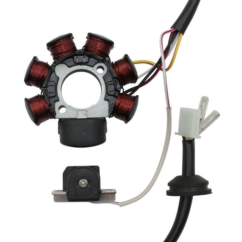 cyclingcolors stator allumage moteur moto scooter mobylette compatible avec cpi 50 aragon hussar oliver popcorn 5 fils 7 poles