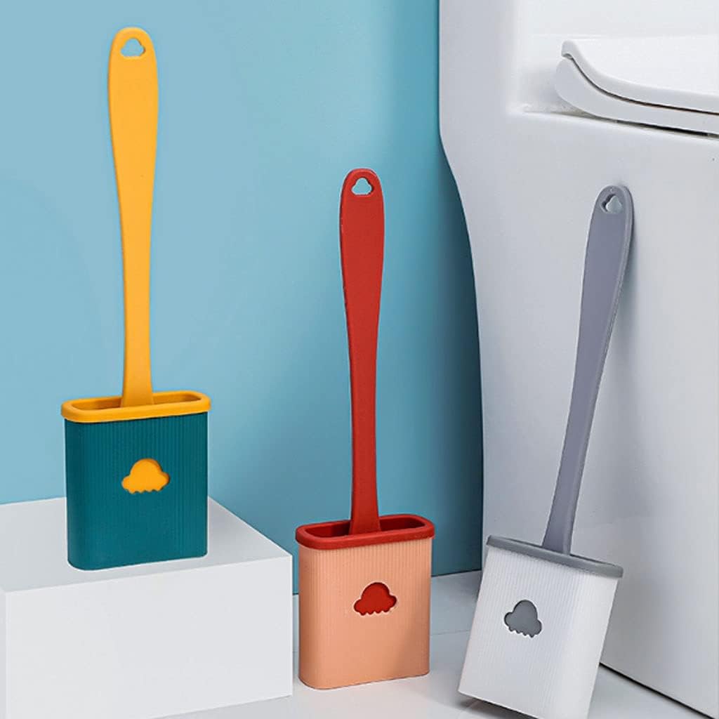 Toilet Brush Toilet Brush Holder, Toilet Bowl Brush Holder with Drawable Base, Non-Slip Handle and Quick Drying Holder for Bathroom for Home Bathroom