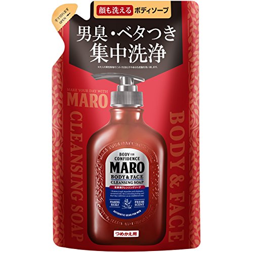 Maro Body And Face Cleansing Soap 450ml - Refill, 450 ml (Pack of 1)