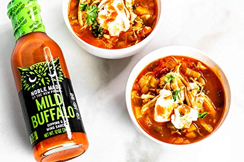 Noble Made By The New Primal Mild Buffalo Dipping And Wing Sauce - 13 Oz Bottle - Dairy-Free Mild Buffalo Sauce - Whole30 Approved, Certified Paleo, Dairy-Free, Keto, And Gluten-Free Sauce With 0G Of Sugar #TOP3