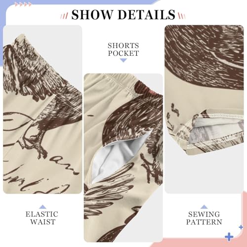 ZZXXB Cock Pattern Boys Long Pants Soft Trousers Elastic Waist Kids Lounge Bottoms with Pockets S-XL4