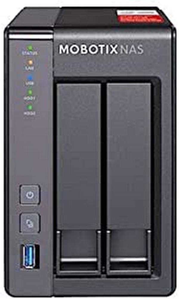 Mobotix MX-S-NAS2A-8 Serveur de Stockage Ethernet/LAN Compact Noir NAS - Serveurs de Stockage (Disque Dur, SSD, SATA, Série ATA III, 24 to, 2.5, 3.5", 0, 1, Jbod, 2 GHz)