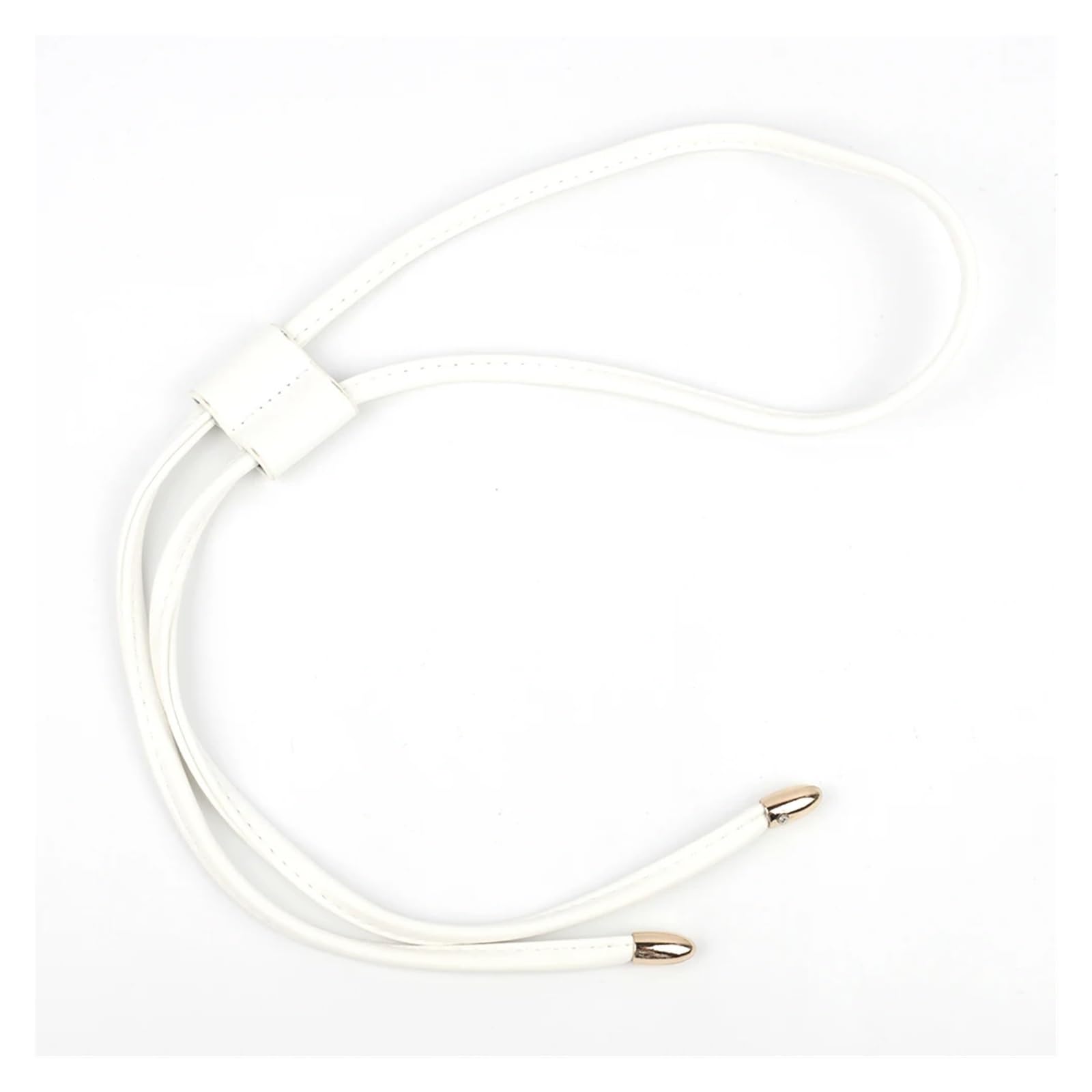 Lyhydma Women's White-Gold Drawstring Cord Bucket Bag Drawstring Detachable Pu Leather Strap Diy Replacement Rope Backpack Beam Pocket Purse Accessories(White-Gold)