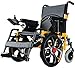 Carrozzine Sedia A Rotelle Elettrica Pieghevole, Sedia per Riabilitazione Medica per Anziani, Telaio Pieghevole, Sedia A Rotelle con Guida per Assistente, Doppio Motore, Portata Fino a 35 Km,Nizza