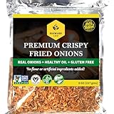 Crispy Fried Onions | 100% Natural (Non-GMO) | Gluten Free | KETO Friendly | No Sodium | Low Carb | Resealable Bag | 8 oz | By Nawabi Life