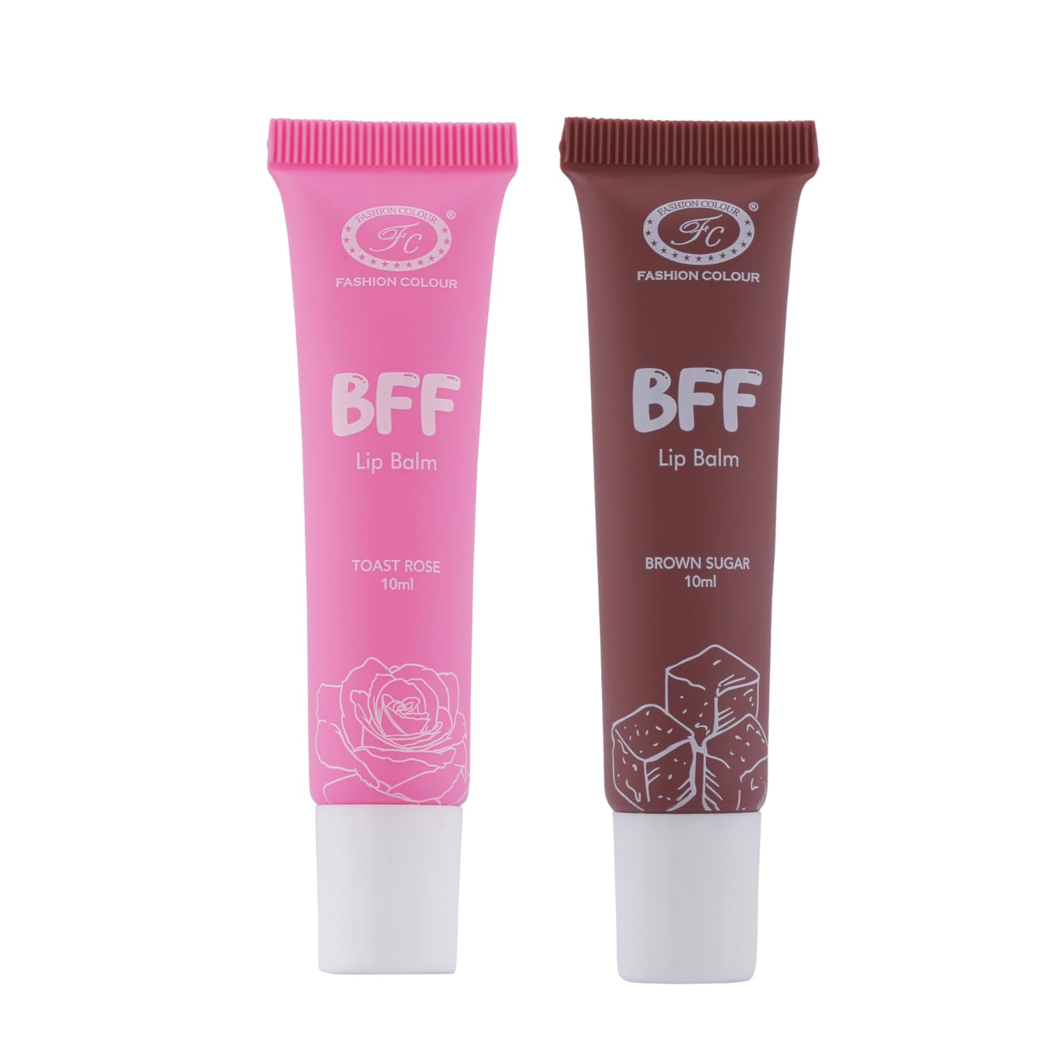 Fashion Colour BFF Lip Balm | 24 Hrs Moisturization | Pamper Your Lips | Ideal for all-day Comfort | Tinted Lip Balm (TOAST ROSE & BROWN SUGAR, 10ML EACH)-image-34
