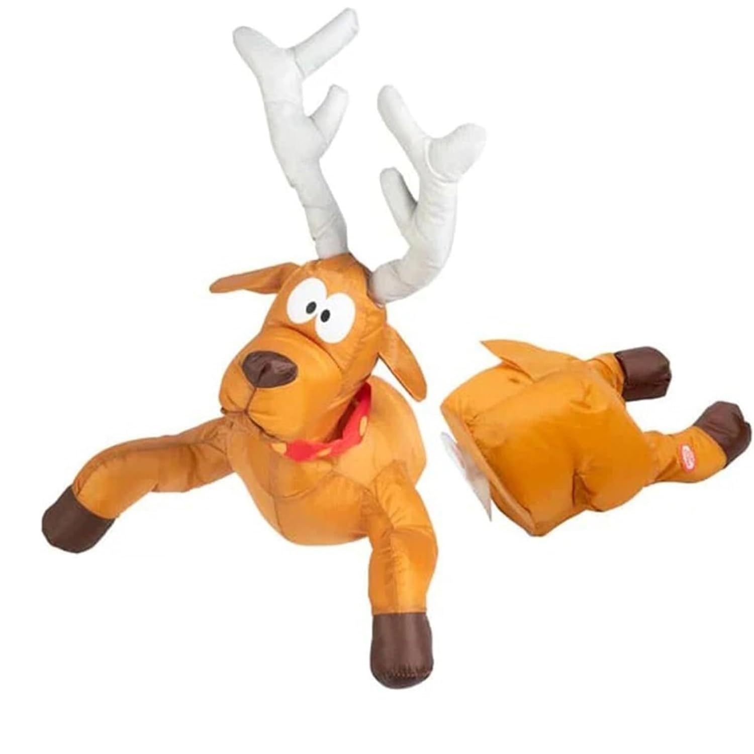 Kouamor B 3D Christmas Window Stickers, Window Stickers For Glass, Funny Christmas Crashing Window Santa & Reindeer Animated Decoration, With Roken Glass Sticker & Leg-Kicking Animation (B)