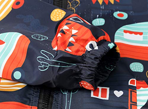 Toddler Boys Girls Floral Print Zip Hooded Jacket Kids Lightweight Rain Coats Casual Windbreaker Outerwear Hoodie3