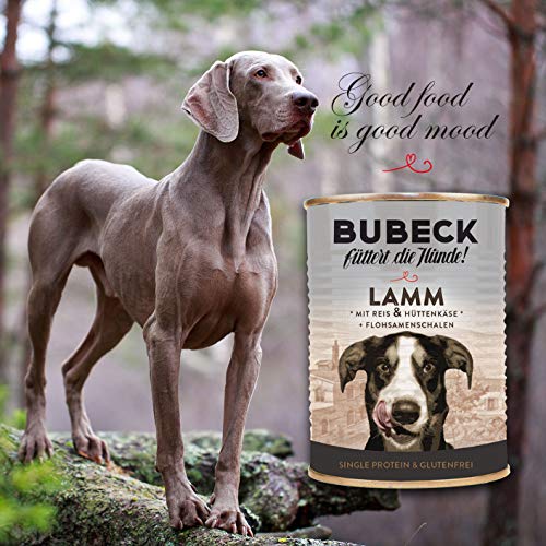 Nassfutter für Hunde | getreidefrei von Bubeck | Verschiedene Sorten (Lamm, 400g)