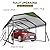 DAUSOLA 12x20 FT Metal Carport, Heavy Duty Carports Canopy with Updated Enhanced Base and Roof for All-Weather Use, Outdoor Galvanized Car Shelter, Car Port Garage for Car, Boats and Tractors, Grey