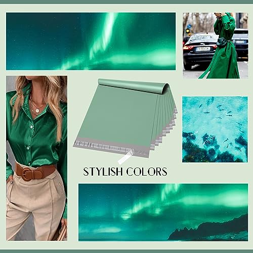 Image of Metronic Large Poly Mailers 24x24 100 PCS, Strong Adhensive Shipping Bags for Clothing, Waterproof Shipping Envelopes for Small Business, Tear-resistant Mailers Poly Bags in Grayed Jade Green