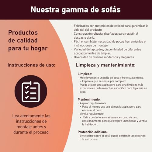 Sofá de 2 plazas para salón acogedor modelo Nemo de diseño gris 8