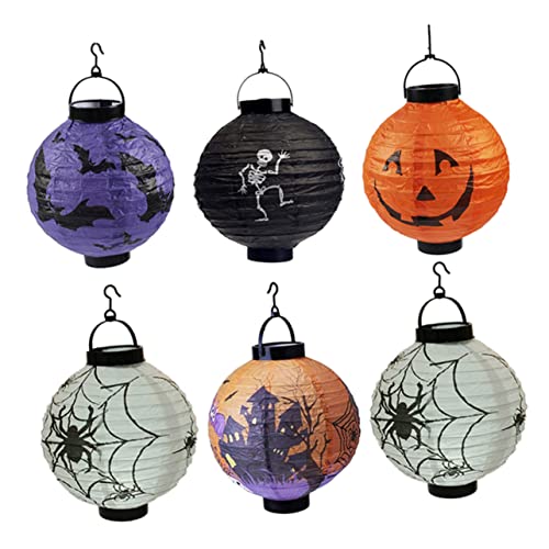 DOITOOL 6piezas Linternas Led De Halloween Decoración Colgante De Faroles Originales Jardín y Casa Diseño Chic