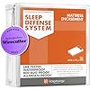 HOSPITOLOGY PRODUCTS Mattress Encasement - Zippered Bed Bug Dust Mite Proof Hypoallergenic - Sleep Defense System - Full/Double - Waterproof - Stretchable - Standard 12" Depth - 54" W x 75" L