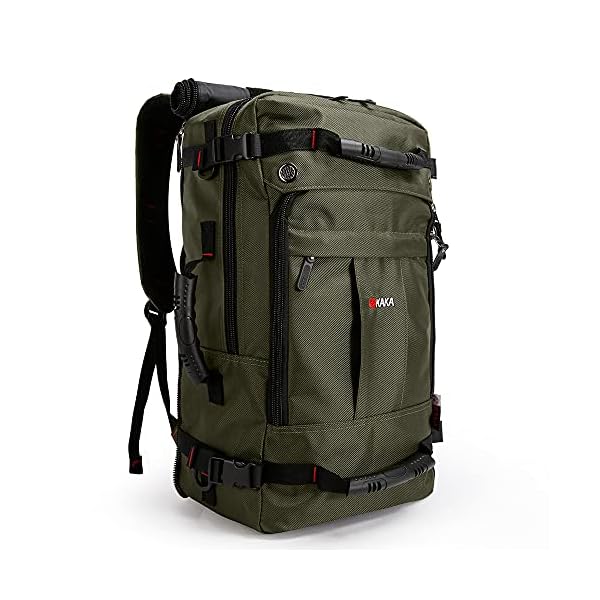 KAKA-Travel-BackpackCarry-On-Bag-Water-Resistant-Flight-Approved-Weekender-duffle-backpack-Rucksack-Daypack-for-Men-Women-Green-upgrade KAKA Travel Backpack,Carry-On Bag Water Resistant Flight Approved Weekender duffle backpack Rucksack Daypack for Men Women (Green upgrade)