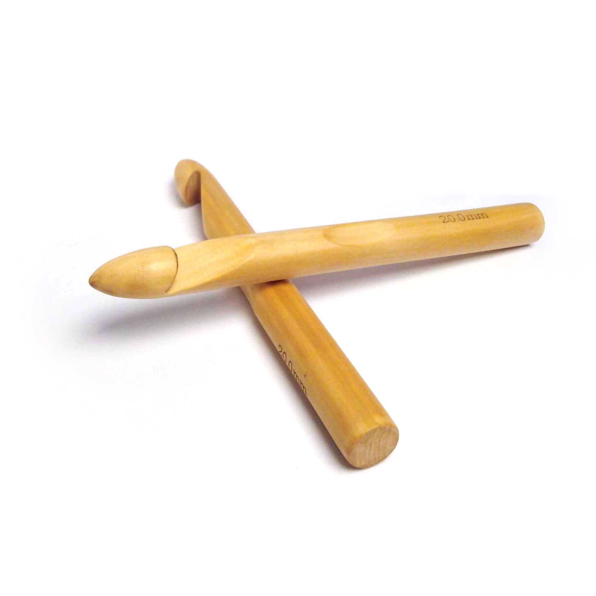 Eco-Friendly Bamboo  Crochet  Hooks for Knitting Wood Yarn Hook Needles 3mm - 25mm (15cm x 20mm)