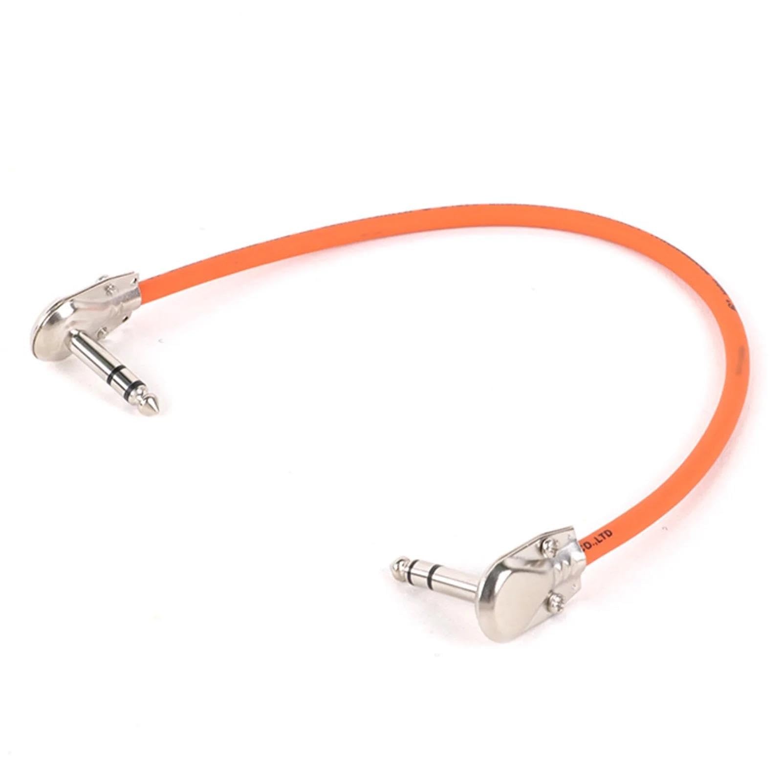 kabel audio instrumentu muzycznego Kabel Do Pedału Efektów Gitarowych Płaskie Złącze Krosowe 6,5 Stereo Męski 1/4 Cala Miedziany Rdzeń PU Adapter Przewodu Kolorowa Linia(Orange,10m)