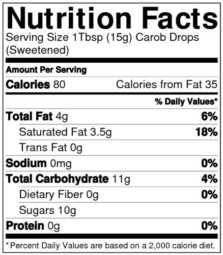 Hoosier Hill Farm Carob Drops, 1 Pound