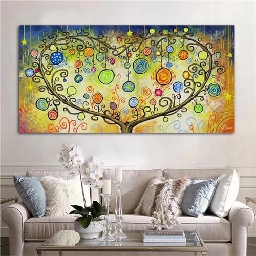 Peinture diamant arbre de couleurs pour illuminer votre salon