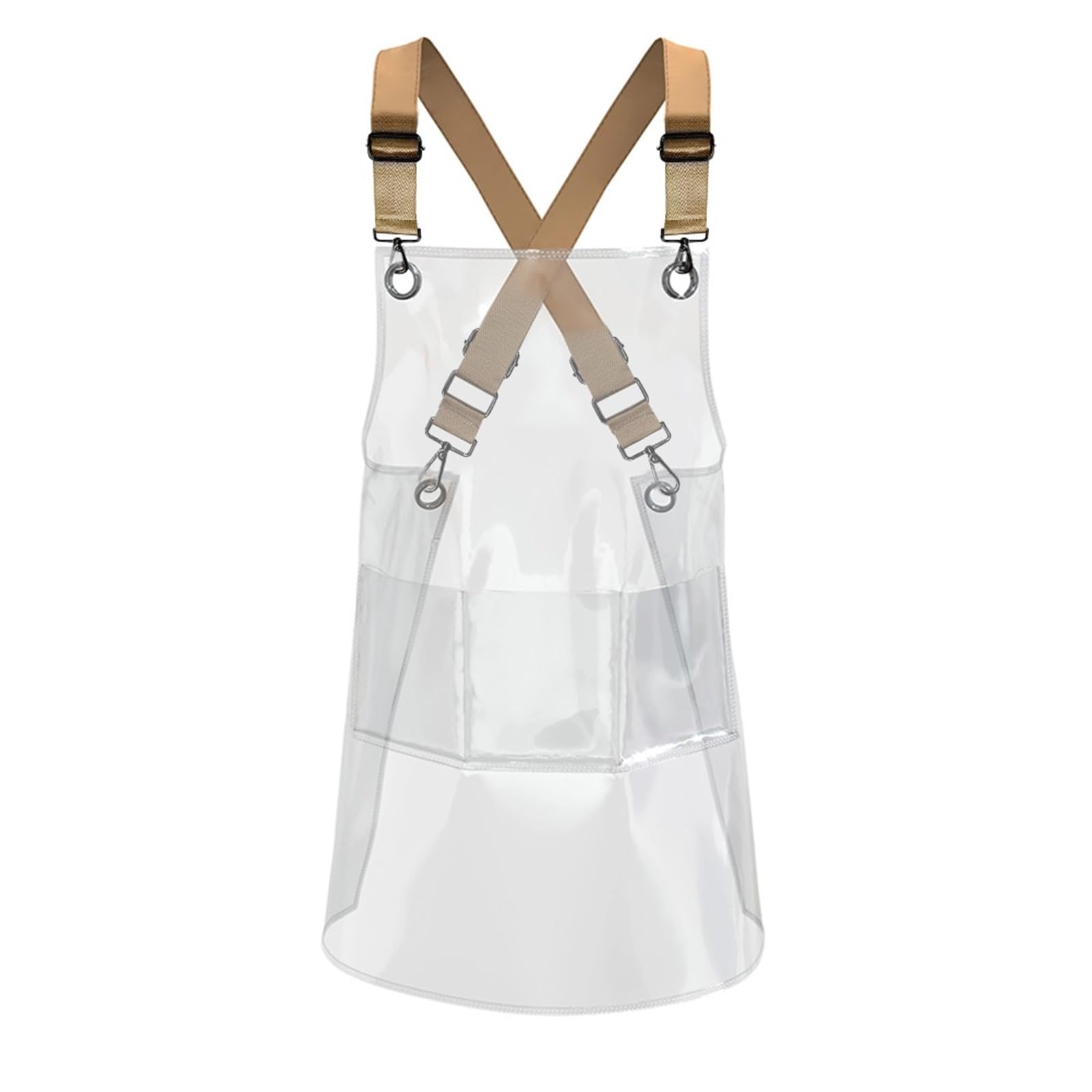 Delantal transparente Delantal transparente de TPU a la moda for peluquero, Chef, cocina, delantales pintura for hornear, delantal trabajo antiincrustante a for hombres y mujeres