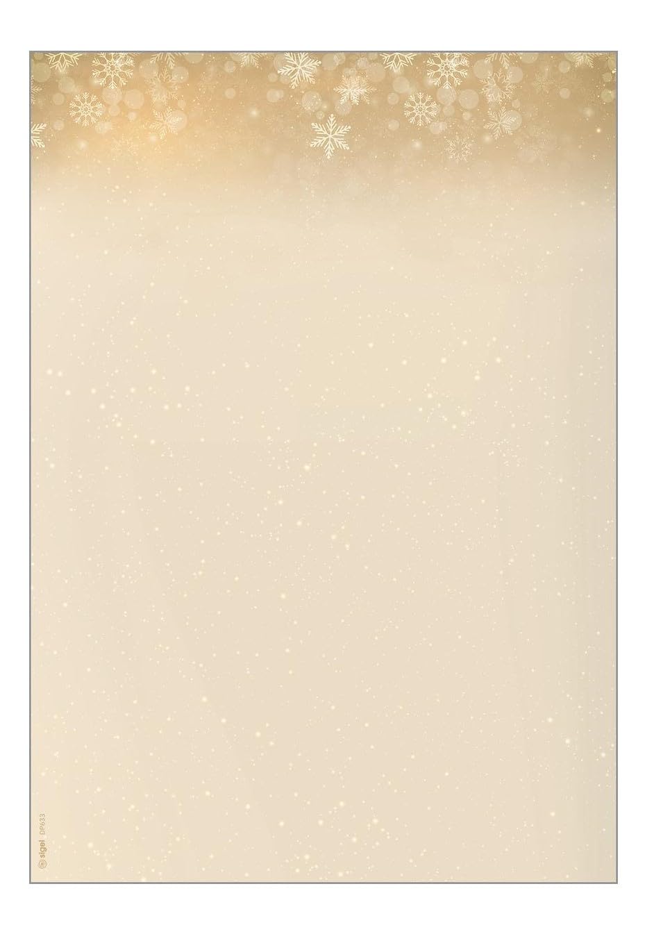 SIGEL DP633 Papier listowy Boże Narodzenie "Golden Christmas Night", A4, 25 arkuszy, z papieru zrównoważonego