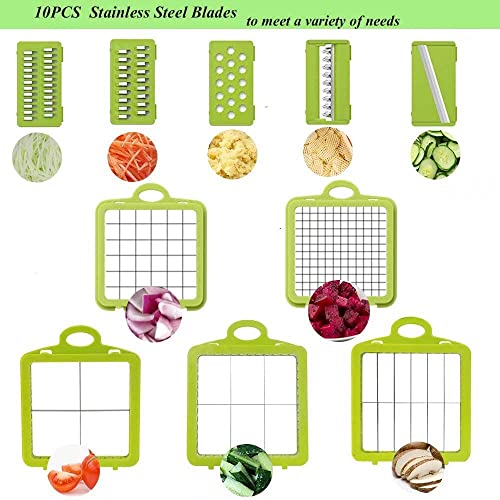 Vegetable Chopper Mandoline Slicer Pro 15 In 1 Vegetable Slicer Cutter With Multi Blade Onion Chopper For Potato Tomato Cucumber Carrot #TOP1