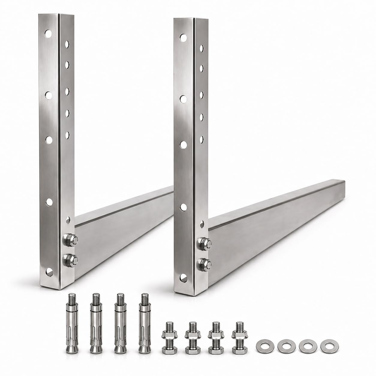 Heavy Duty Stainless Steel (SS 204) AC Stand | Rust-Proof Wall Mounting Bracket for Split AC Outdoor Unit | Supports 100Kg | Compatible with 1.0 Ton to 2.0 Ton AC-picture-20