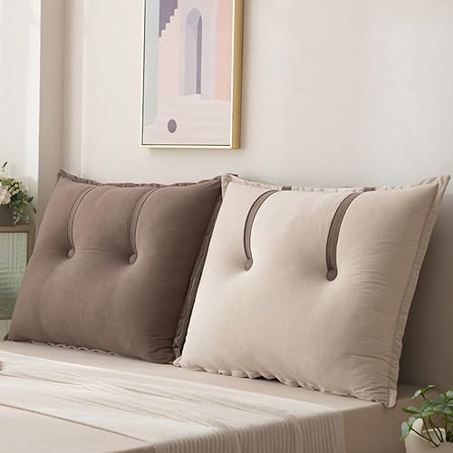 Miniatura 8 de Almohada de cabecera para cama, almohada de lectura, almohada de respaldo almohada lumbar decorativa para sofá, cojín de apoyo con funda extraíble