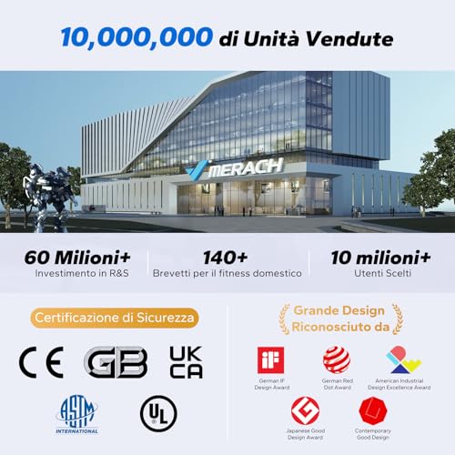 Merach Vogatore Per Casa Autoalimentato Aggiornato, Senza Alimentazione, Con App Esclusiva, Visualizzazione Dati In Tempo Reale E Regolazione Automatica Della Resistenza - 9