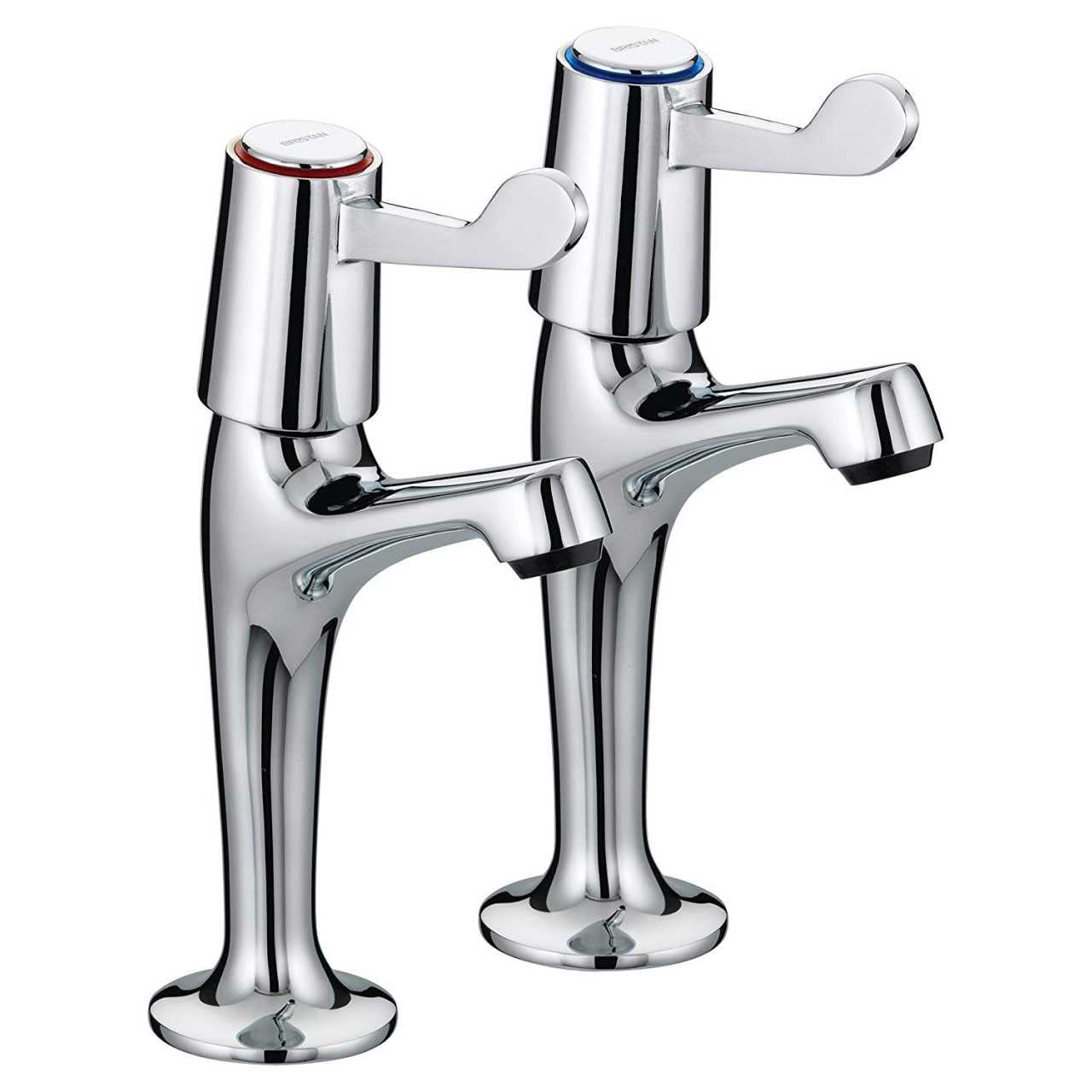 Bristan Value High Neck Pillar Kitchen Sink Mixer Taps Hot And Cold Chrome from B&Q
