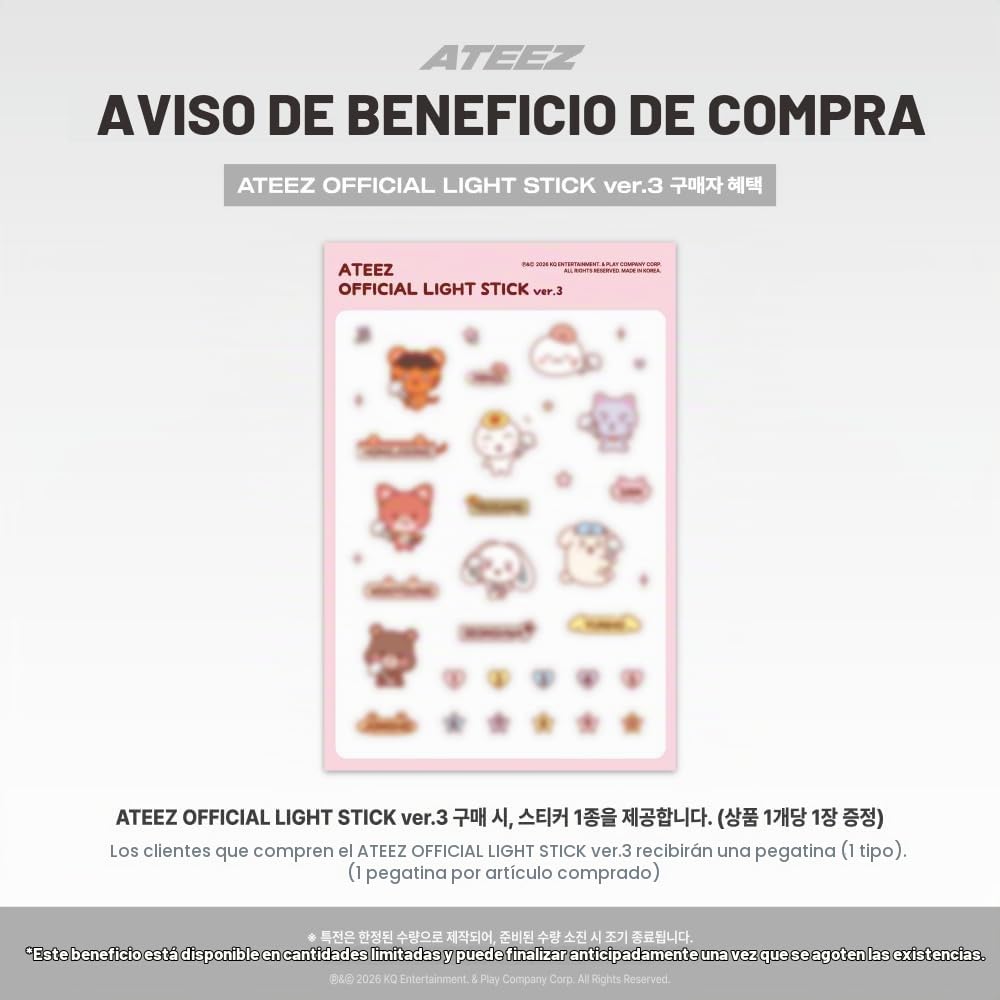 A.T.E.E.Z ATEEZ - Barra de luz oficial Ver.3