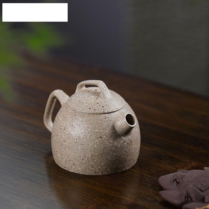 Teiere Teiere in Argilla Viola da 130 ml Pentola Fatta a Mano Minerale Grezzo Sabbia Grossa Giada Bianca Segmento Fango Bollitore Set da tè Cinese Zisha Teiera