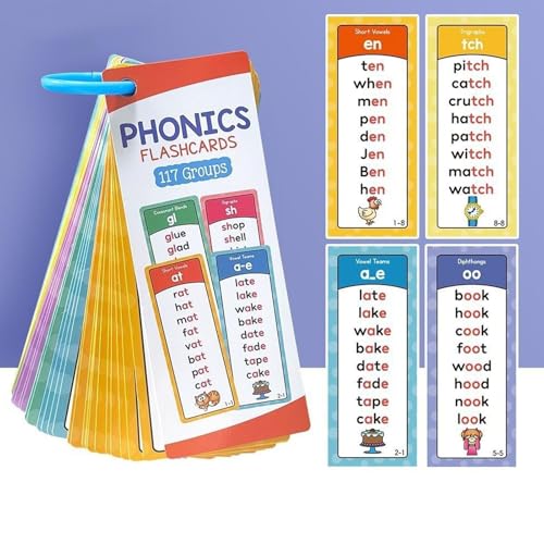 Tarjetas de palabras visuales con 60 piezas de juegos educativos para aprender a leer 3