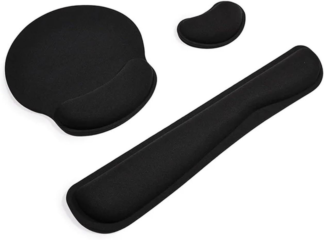 Mouse & Keyboard Wrist Support Pad Protection Rest for Office Laptop Mat(Wrist pad Set)